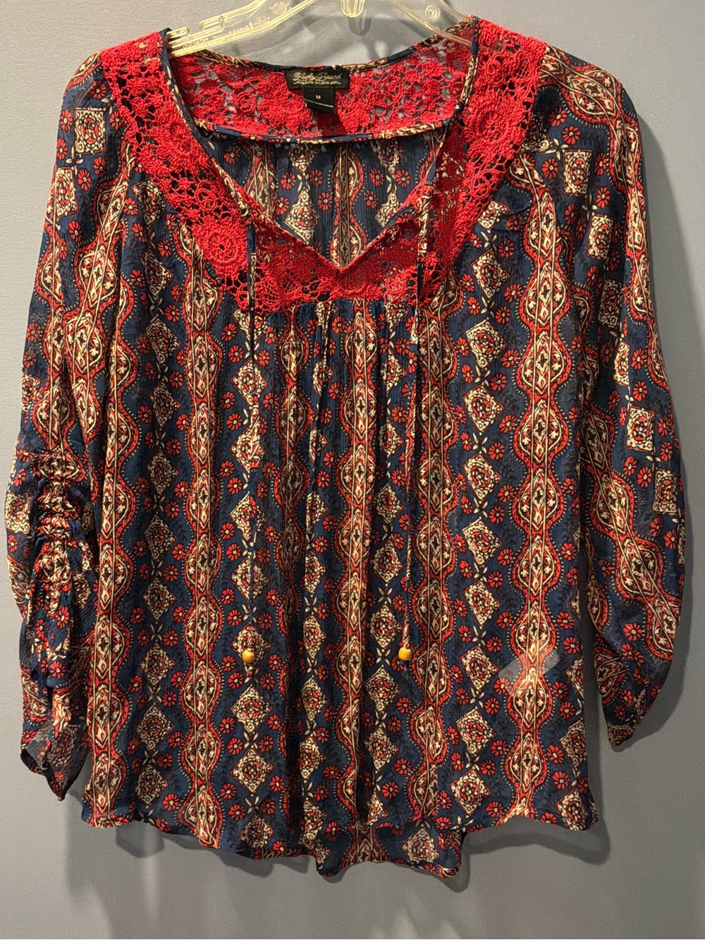 Lucky Brand Boho Sheer Blouse